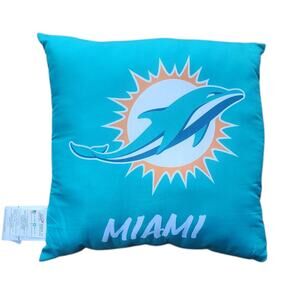 Miami Dolphins NFL 18" Throw Pillow South Florida Football Fans